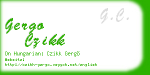 gergo czikk business card